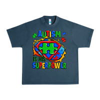 Midnight Navy autism is his superpower ripped Urban Heavy Tee - Zillion Design Studio