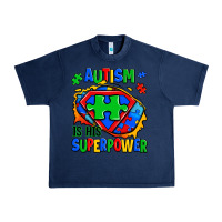 Navy autism is his superpower ripped Urban Heavy Tee - Zillion Design Studio