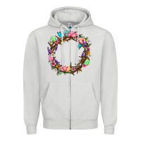 Dove Grey Crown of thorns Easter Day Zipper Hoodie - Neo Western