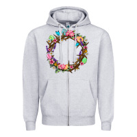 Heather Grey Crown of thorns Easter Day Zipper Hoodie - Neo Western