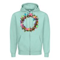 Seafoam Crown of thorns Easter Day Zipper Hoodie - Neo Western