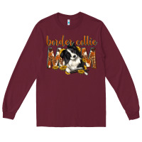 Burgundy western border collie mom Long Sleeve Tee - texasbilliewilder