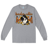 Heather Grey western border collie mom Long Sleeve Tee - texasbilliewilder