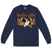 Navy western border collie mom Long Sleeve Tee - texasbilliewilder