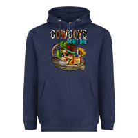 Navy cowboys don't die Heavyweight Hoodie - AdoDesignShop