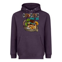 Plum cowboys don't die Heavyweight Hoodie - AdoDesignShop