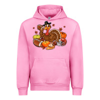 Fuchsia Pink football turkey thanksgiving Urban Hoodie - MaliasSmallBusiness