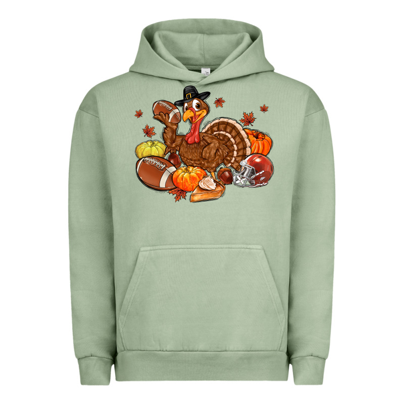 Football Turkey Thanksgiving Urban Hoodie by MaliasSmallBusiness | Teevron