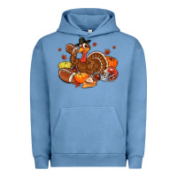 Pigment Pebble Blue football turkey thanksgiving Urban Hoodie - MaliasSmallBusiness