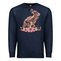 Navy bunny with blossom flower Premium Sweatshirt - Artiststas