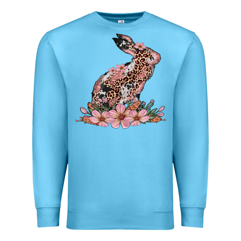 Bunny With Blossom Flower Premium Sweatshirt by Artiststas | Teevron