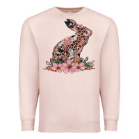 Pale Pink bunny with blossom flower Premium Sweatshirt - Artiststas
