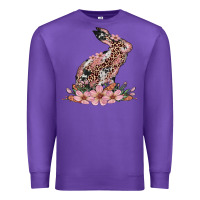 Purple bunny with blossom flower Premium Sweatshirt - Artiststas