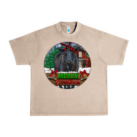 French Oak Black Angus Cattle Merry Christmas Urban Heavy Tee - RanaPortraitStore