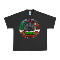 Pigment Black Black Angus Cattle Merry Christmas Urban Heavy Tee - RanaPortraitStore