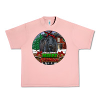 Salmon Black Angus Cattle Merry Christmas Urban Heavy Tee - RanaPortraitStore