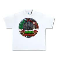 White Black Angus Cattle Merry Christmas Urban Heavy Tee - RanaPortraitStore