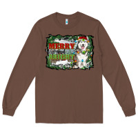 Chestnut merry and bright husky farm  background Long Sleeve Tee - RanaPortraitStore