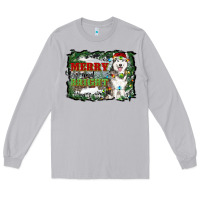 Moon Dust merry and bright husky farm  background Long Sleeve Tee - RanaPortraitStore