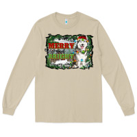 Mushroom merry and bright husky farm  background Long Sleeve Tee - RanaPortraitStore