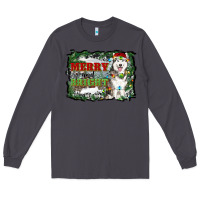 Smoke merry and bright husky farm  background Long Sleeve Tee - RanaPortraitStore