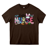Chocolate Brown easter nurse Heavy Core Tee - CowhideDigitalArt