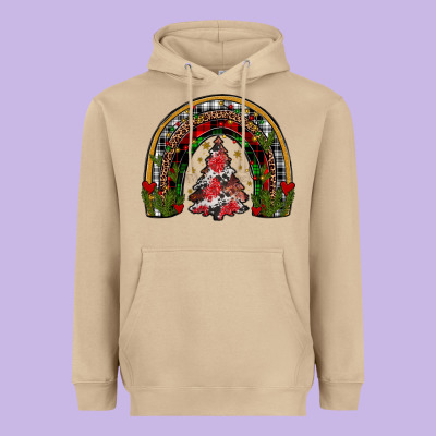 Trees Rainbow Heavyweight Hoodie Designed By Jahusdesignshop