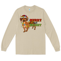 Merry And Bright Dachshund Long Sleeve Tee | Teevron