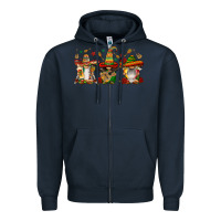 Navy mexican gnomies Zipper Hoodie - FaDigitalArtStudio