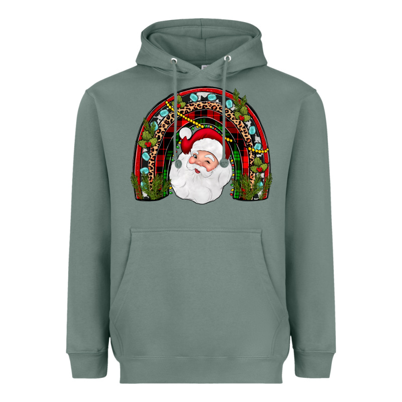 Santa Rainbow Heavyweight Hoodie by JahusDesignShop | Teevron