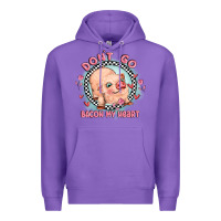 Purple dont go bacon my heart Premium Hoodie - MaliasSmallBusiness