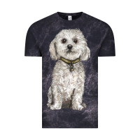 Cloud Black bichon frise dog Vintage Tee - BarkalooDesign