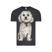 Vintage Black bichon frise dog Vintage Tee - BarkalooDesign