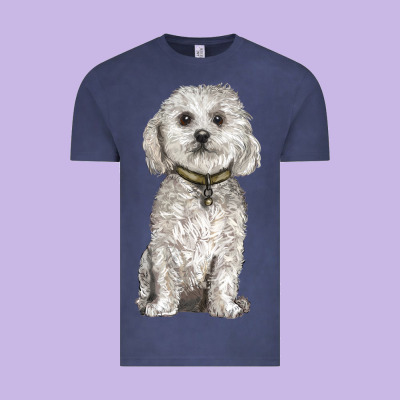 Bichon Frise Dog Vintage Tee Designed By Barkaloodesign