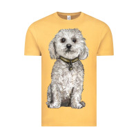 Vintage Mustard bichon frise dog Vintage Tee - BarkalooDesign