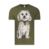 Vintage Olive bichon frise dog Vintage Tee - BarkalooDesign