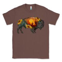 Chestnut sunflower bison Classic Tee - RanaPortraitStore