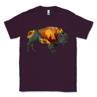 Plum sunflower bison Classic Tee - RanaPortraitStore