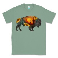 Sage sunflower bison Classic Tee - RanaPortraitStore