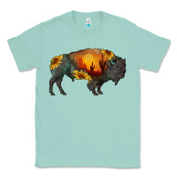 Seafoam sunflower bison Classic Tee - RanaPortraitStore
