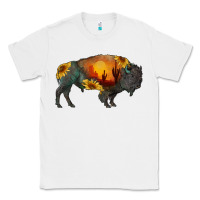 White sunflower bison Classic Tee - RanaPortraitStore