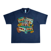 Navy 90s country casette tapes Urban Heavy Tee - texasbilliewilder