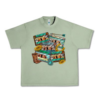 Oil Green 90s country casette tapes Urban Heavy Tee - texasbilliewilder