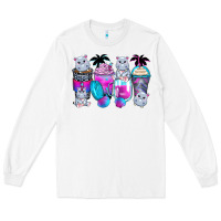 White hippopotamus coffee cups Long Sleeve Tee - Zillion Design Studio