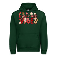 Forest Green baseball vibes Urban Hoodie - MaliasSmallBusiness