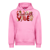 Fuchsia Pink baseball vibes Urban Hoodie - MaliasSmallBusiness