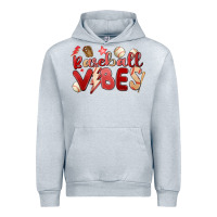 Heather Grey baseball vibes Urban Hoodie - MaliasSmallBusiness