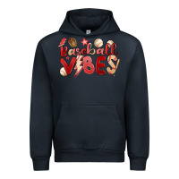 Navy baseball vibes Urban Hoodie - MaliasSmallBusiness