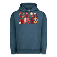 Pigment Midnight Navy baseball vibes Urban Hoodie - MaliasSmallBusiness