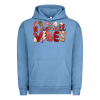 Pigment Pebble Blue baseball vibes Urban Hoodie - MaliasSmallBusiness